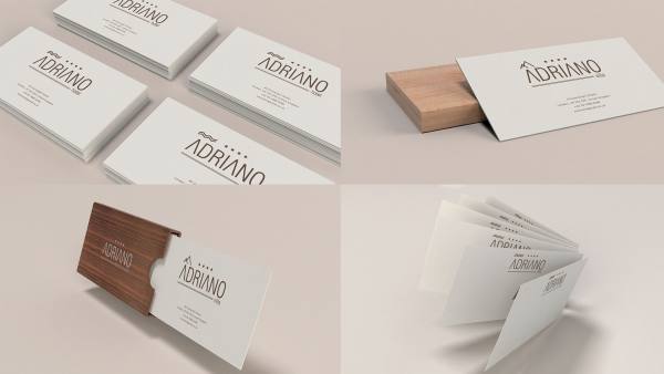 Adriano Hotel & Villa: working version, business card & holder