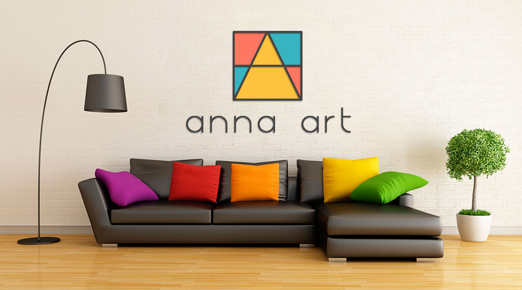 Logo design for Anna Art, interior design studio, version 1