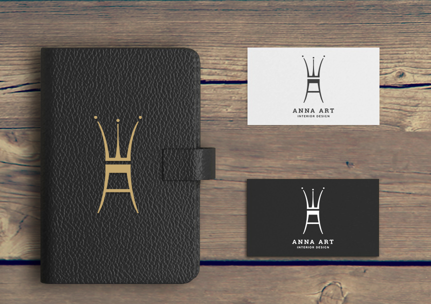 Logo design for Anna Art, interior design studio, version 2