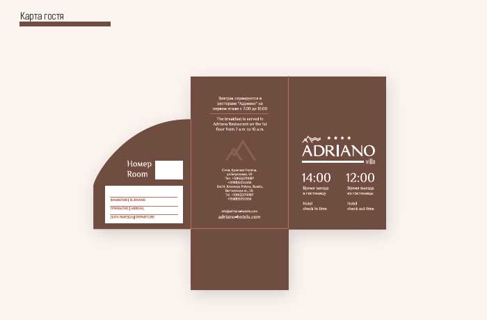 Guest card: Villa Adriano