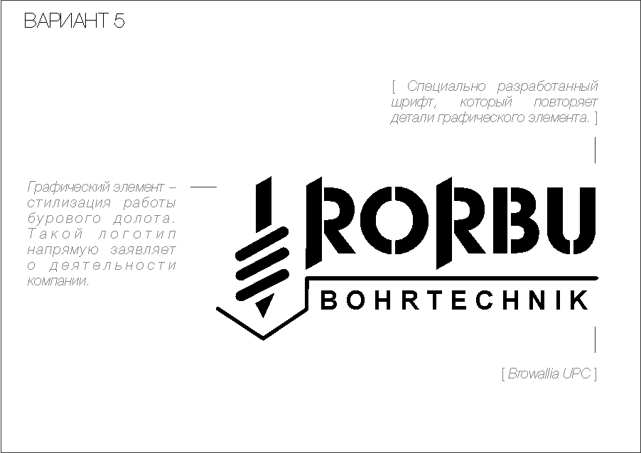 Логотип RORBU Bohrtechnik, вариант 5