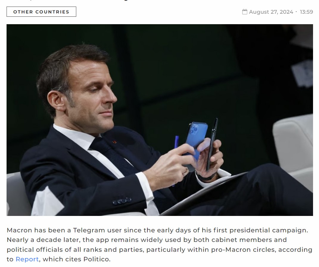 "Durov flew to Paris to meet with Macron": true or fake? 