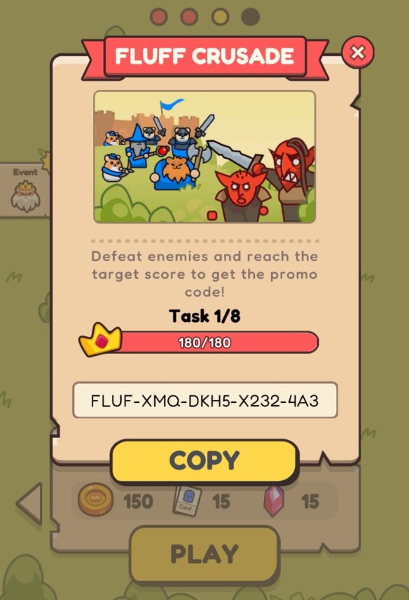 How to Play Fluff Crusade? Hamster Kombat Mini-Game Walkthrough: 12 Million Codes!