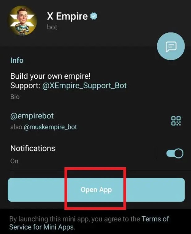 Can't log in to the X Empire game? The button in the bot profile will help!