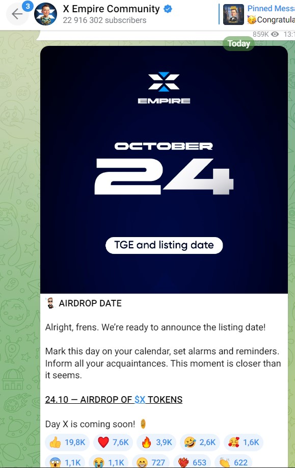 Day X is coming soon! X Empire developer announced the project listing date